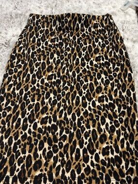 Leopard Print Pencil Skirt in Brown/Black